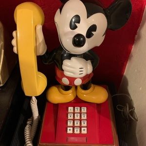 Vintage Mickey Mouse real phone figure retro deco telephone